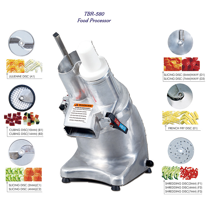 Thunderbird TBR-580 Vegetable Food Processor – 1/2 HP, Up to 1,000 lb/hr