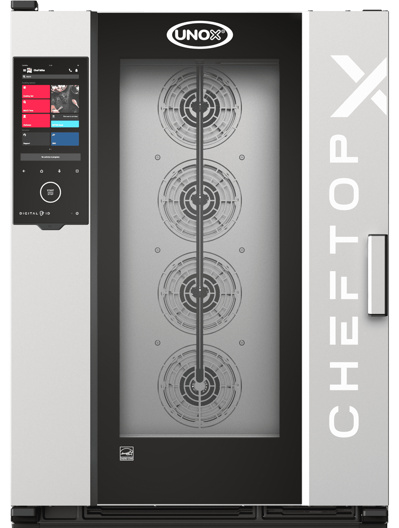 UNOX CHEFTOP-X™ Digital.ID™ XADA-10FS-GXRS – 10 x 18"x26" Gas Countertop Combi Oven