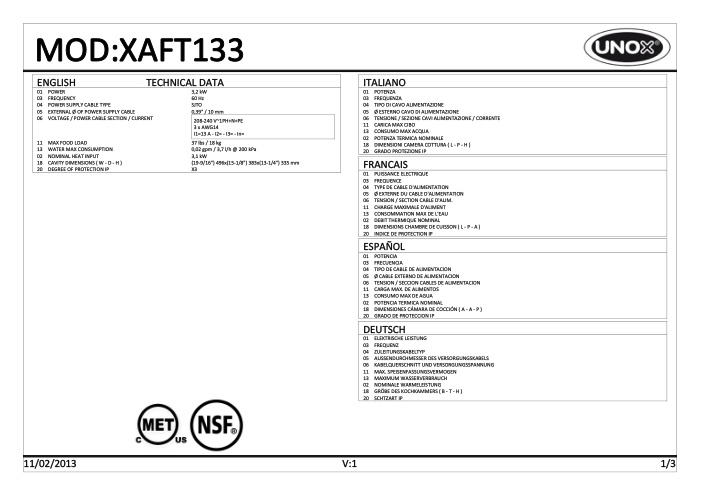 TECHNICAL DATA