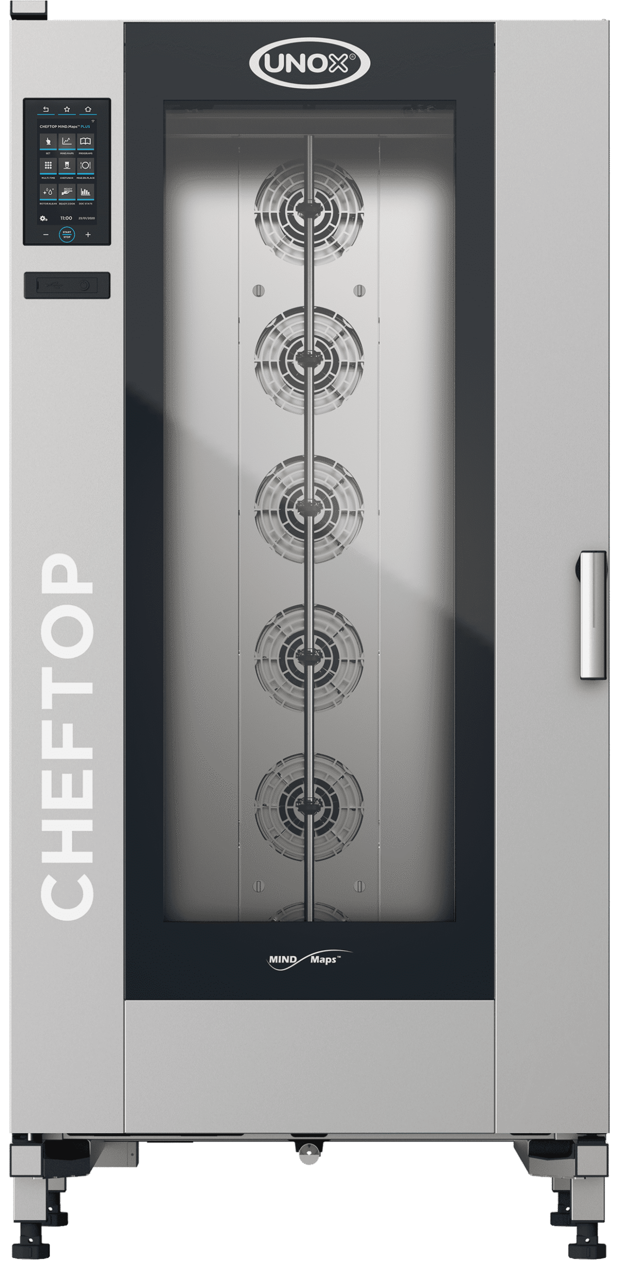 UNOX CHEFTOP MIND.Maps™ BIG PLUS XAVL-2021-NPRS – 20 x GN 2/1 Gas Roll-In Combi Oven