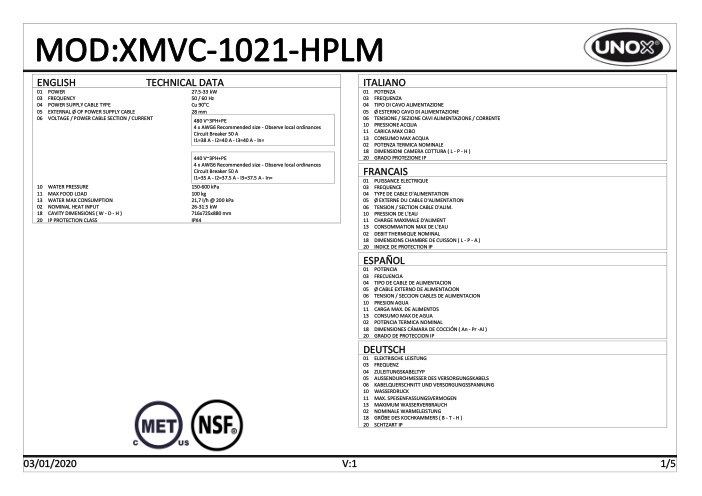 TECHNICAL DATA