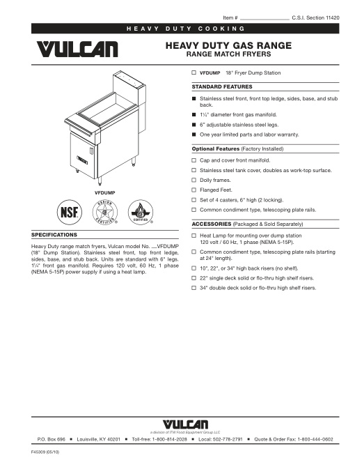SPEC SHEET