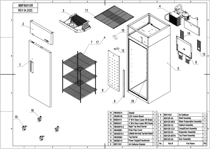 PARTS BREAKDOWN