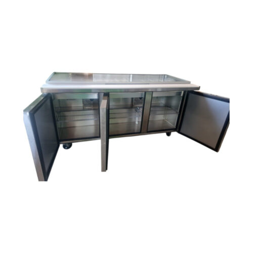 Used True TSSU-72-30M-B-ST-HC 72" 3-Door Mega Top Prep Table – Certified Pre-Owned