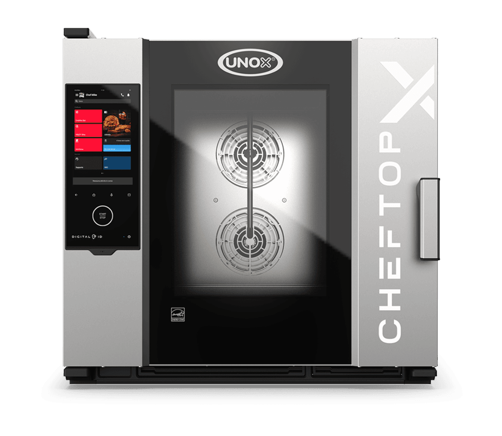 UNOX CHEFTOP-X™ Digital.ID™ XADA-06FS-EXRS-PO – 6 x 18"x26" Electric Countertop Combi Oven