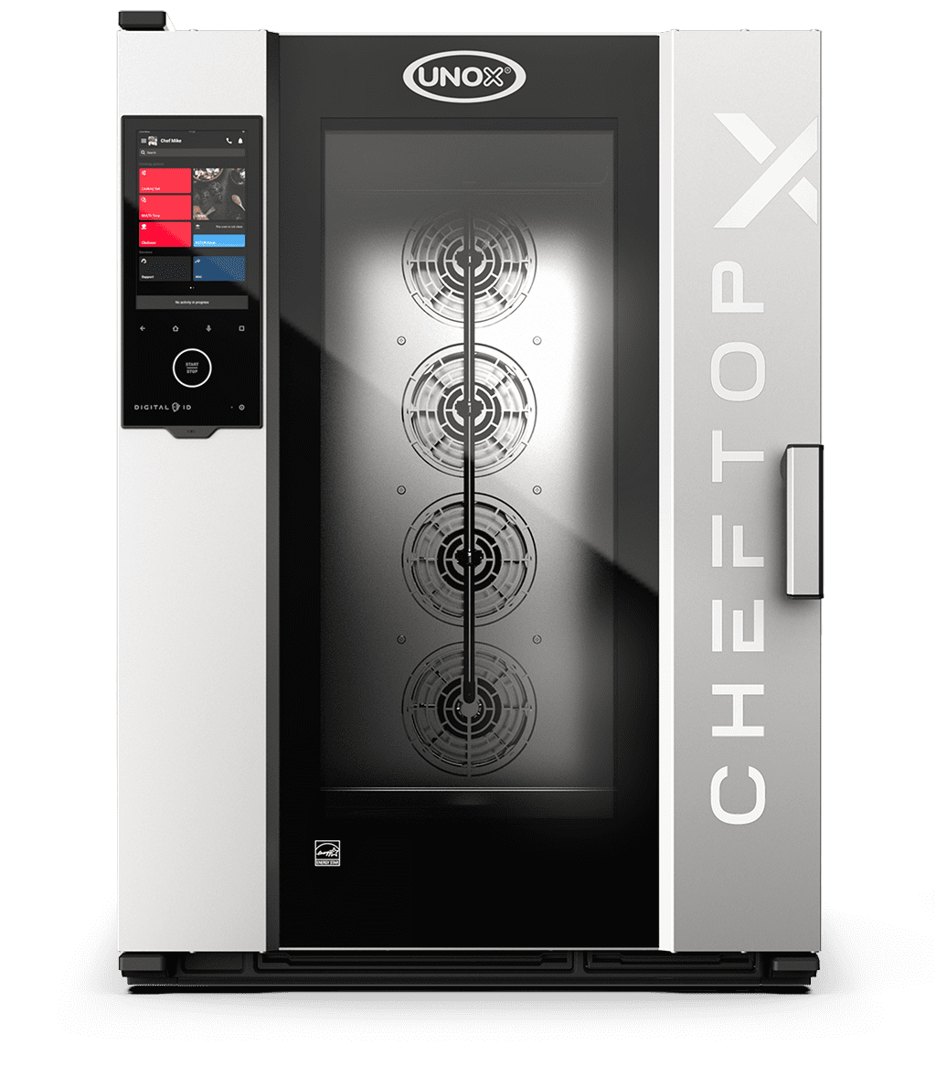 UNOX CHEFTOP-X™ Digital.ID™ XADA-10FS-GXRS – 10 x 18"x26" Gas Countertop Combi Oven