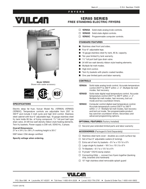 SPEC SHEET