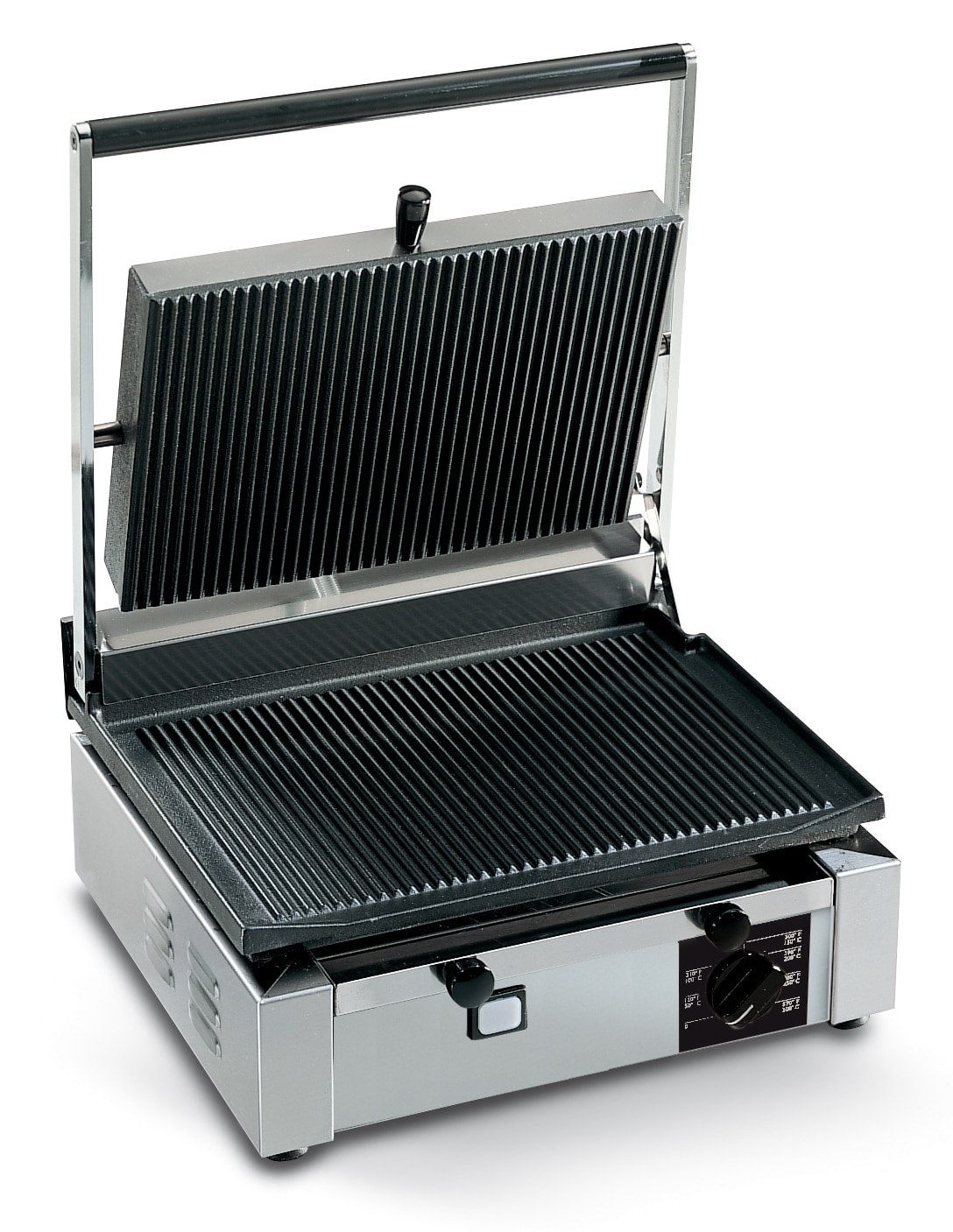 Eurodib CORTR220 Electric Panini Grill – Ribbed Top and Bottom Plates, 1800 W