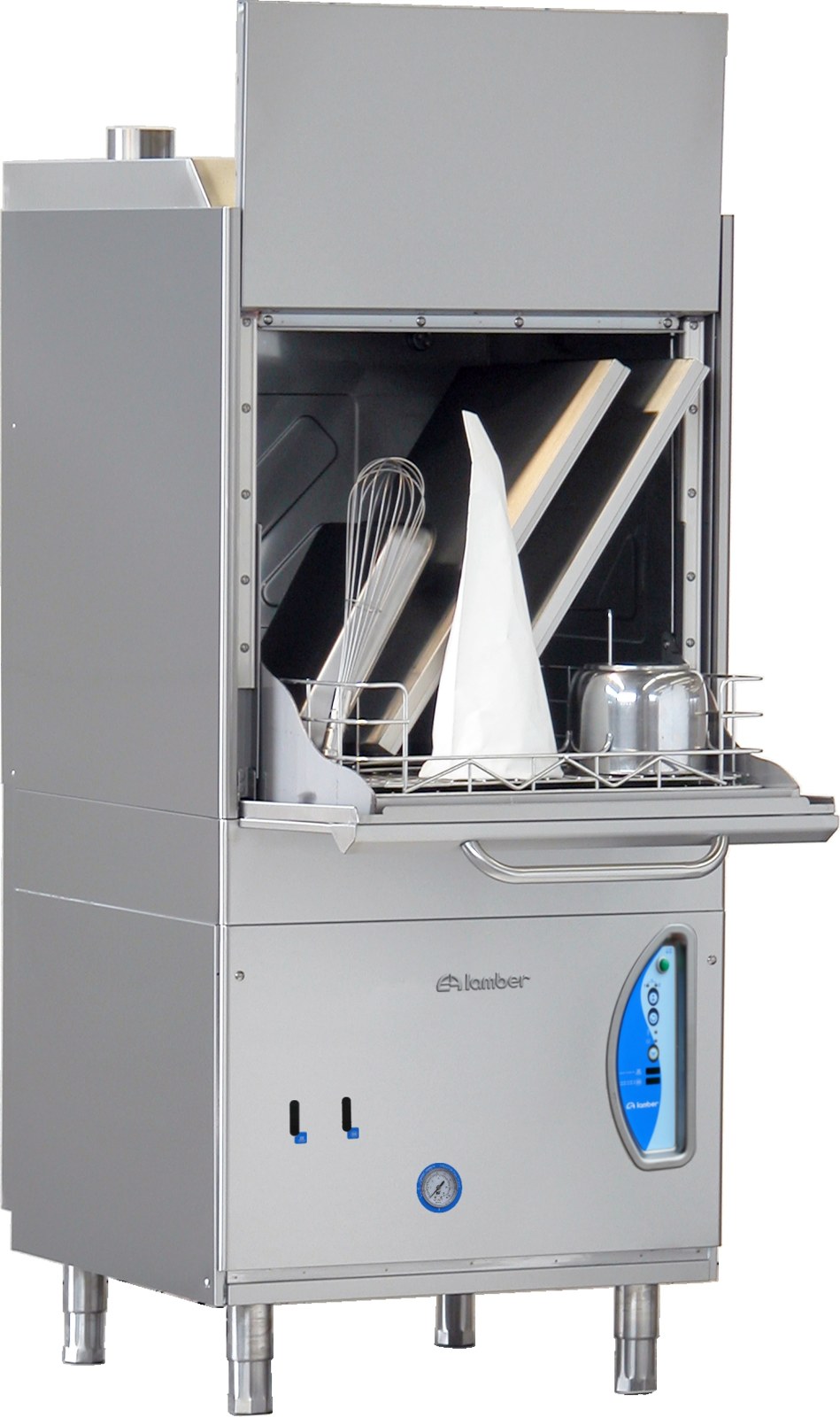 Lamber P700EKDPS Pot and Pan Washer – 3 Phase, 25.2" x 26.4" Rack, Drain Pump