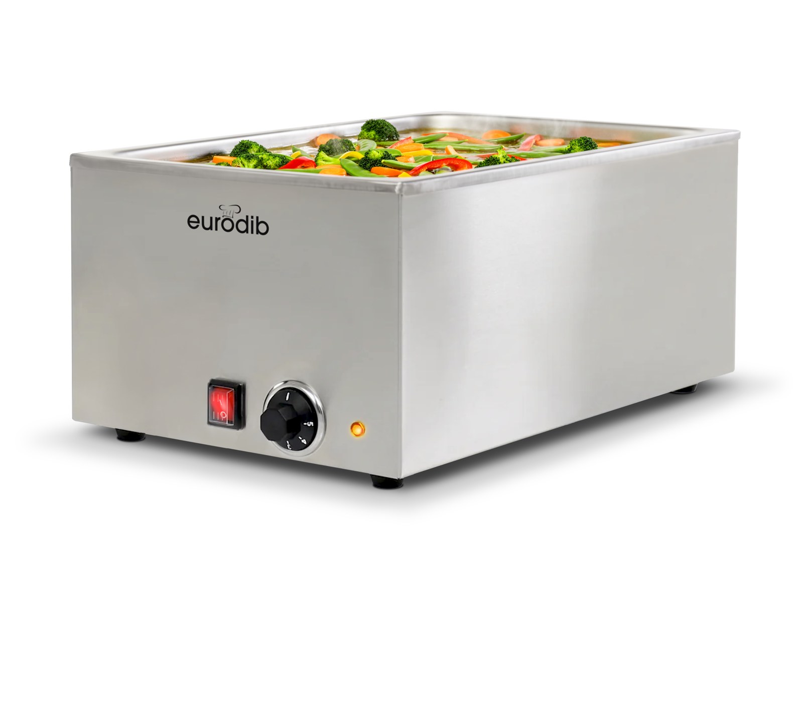 Eurodib FW6 Electric Food Warmer – 6 qt. Water Bath, GN Pan Compatible