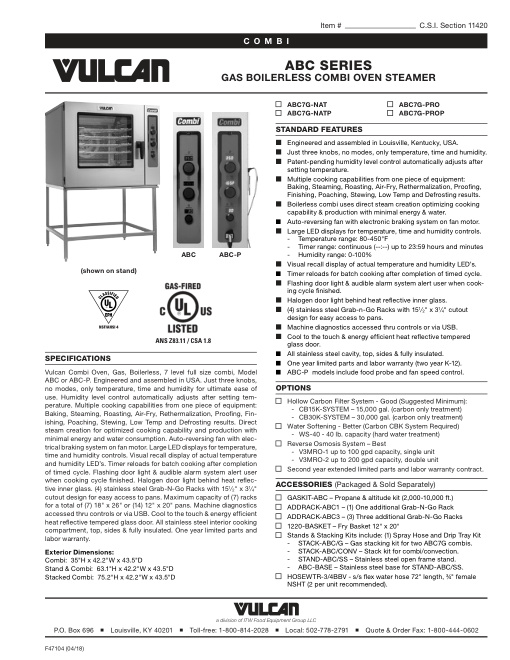 SPEC SHEET