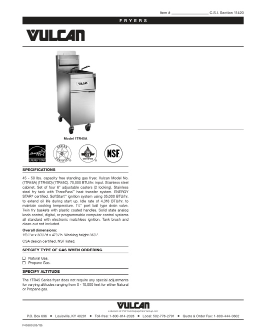 SPEC SHEET