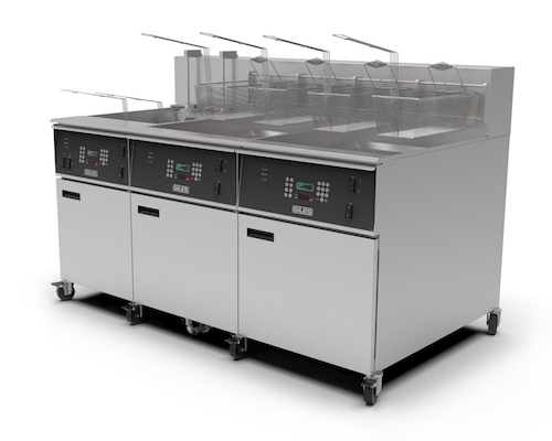 Giles EOF-20/24/24 3-Well Banked Electric Open Fryer