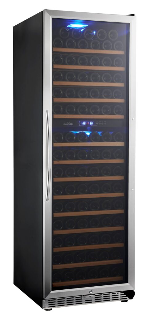 Eurodib USF168S Single Zone Wine Cabinet – 165 Bottles, 15 Shelves