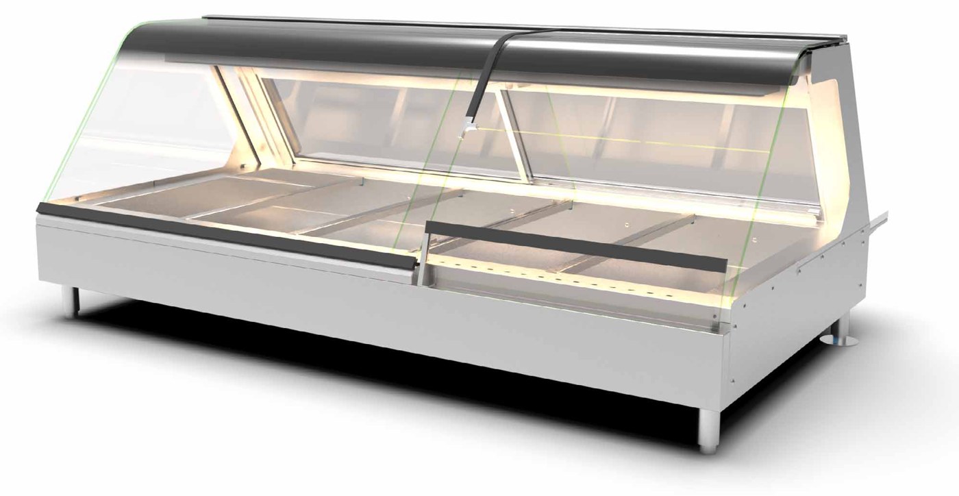Giles GHM-LED Hot Food Merchandiser with LED Lighting